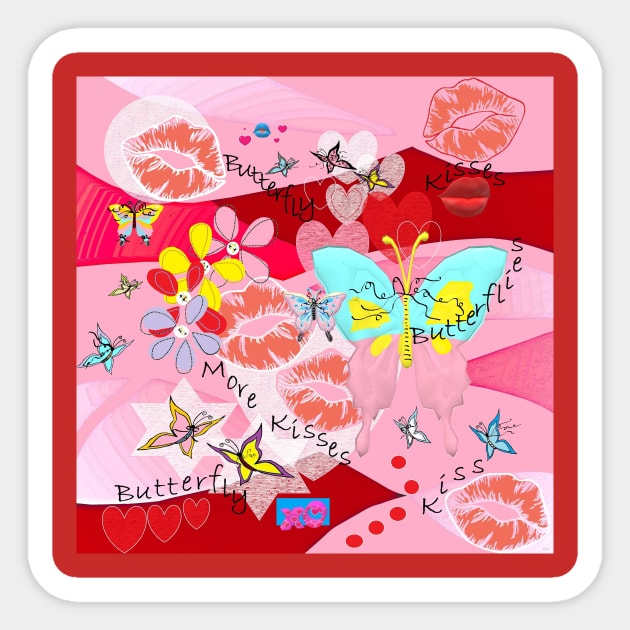 Butterflies and Kisses Sticker by EloiseART